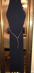 Old Navy Blue Halter Dress w/belt
